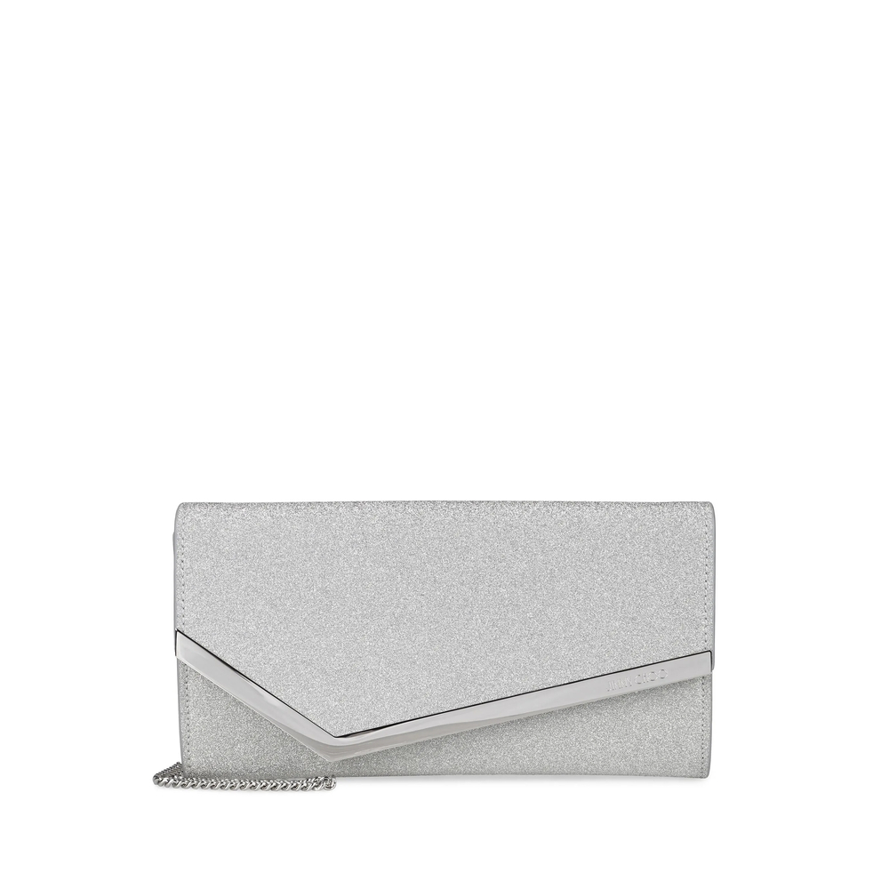 [Jimmy Choo] Clutch bag FW26 EMMIE IGT SILVE