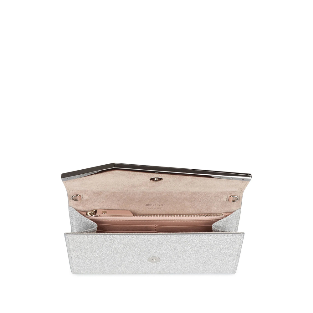 [Jimmy Choo] Clutch bag FW26 EMMIE IGT SILVE