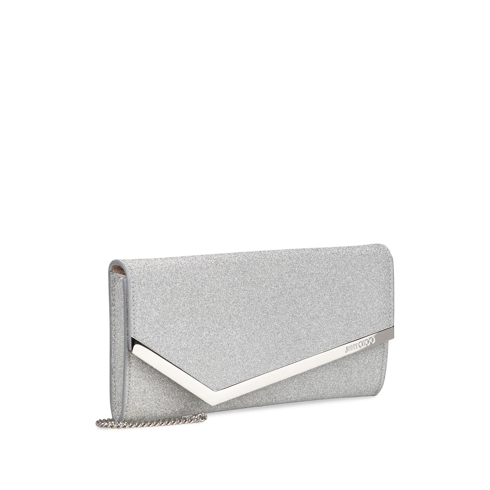 [Jimmy Choo] Clutch bag FW26 EMMIE IGT SILVE
