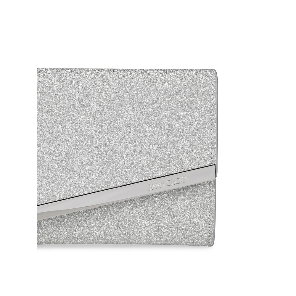 [Jimmy Choo] Clutch bag FW26 EMMIE IGT SILVE
