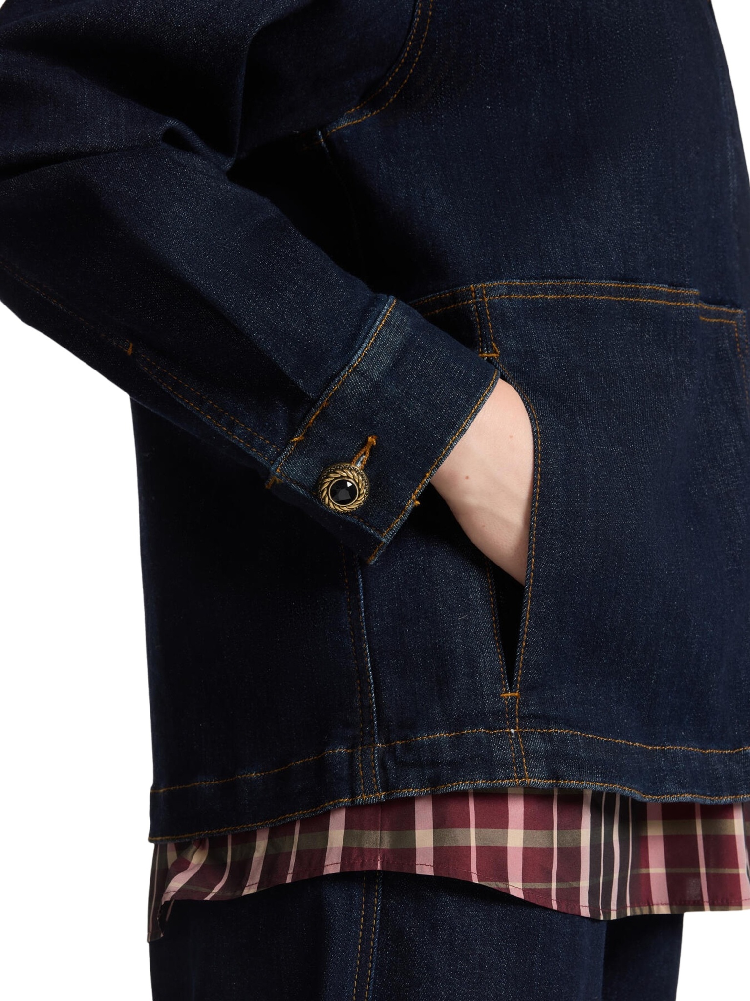 [ELENA MIRO`] Denim Jacket FW26 R401Z000043N