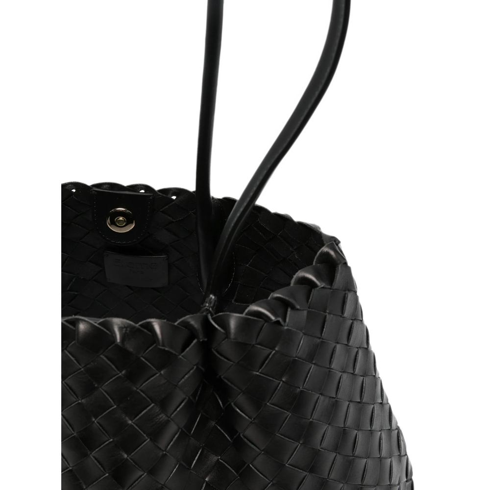 [ELLEME] Tote bag FW26 DIMPLE MEDIUM WOVEN BLACK