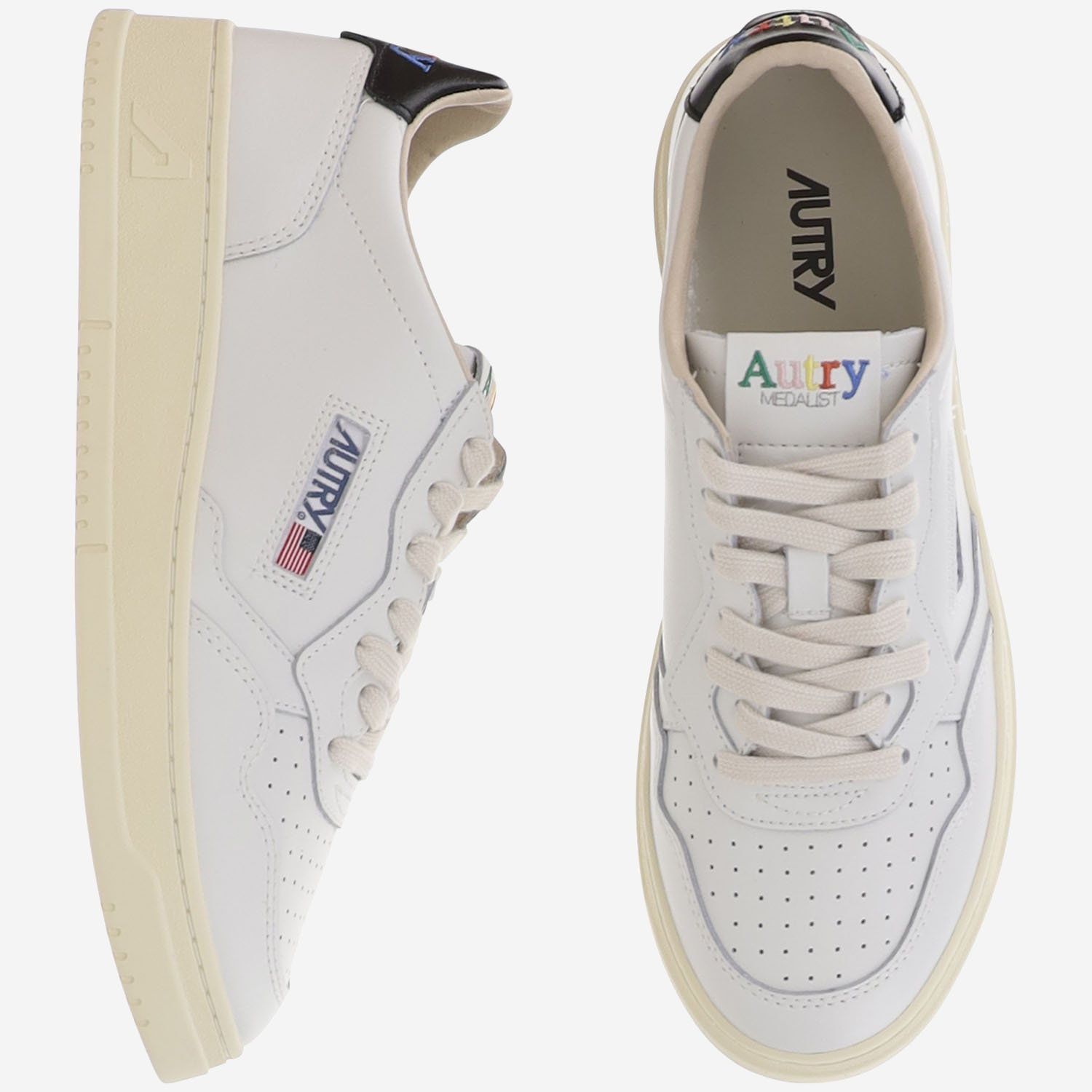 [AUTRY] Sneakers FW26 AULMBG02LEALEALOGOWHTBLK