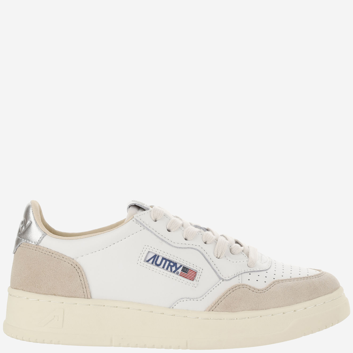 [AUTRY] Sneakers FW26 AULWLS74LEATSUEDEWHTSILVER