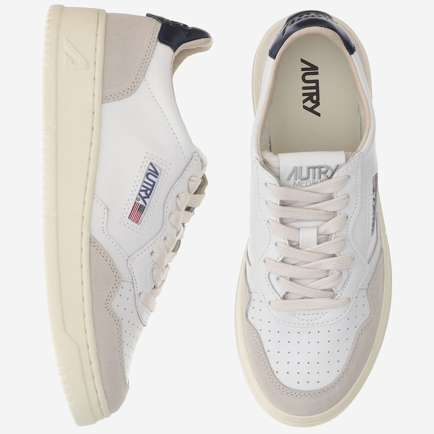 [AUTRY] Sneakers FW26 AULMLS28LEATSUEDEWHTBLUE