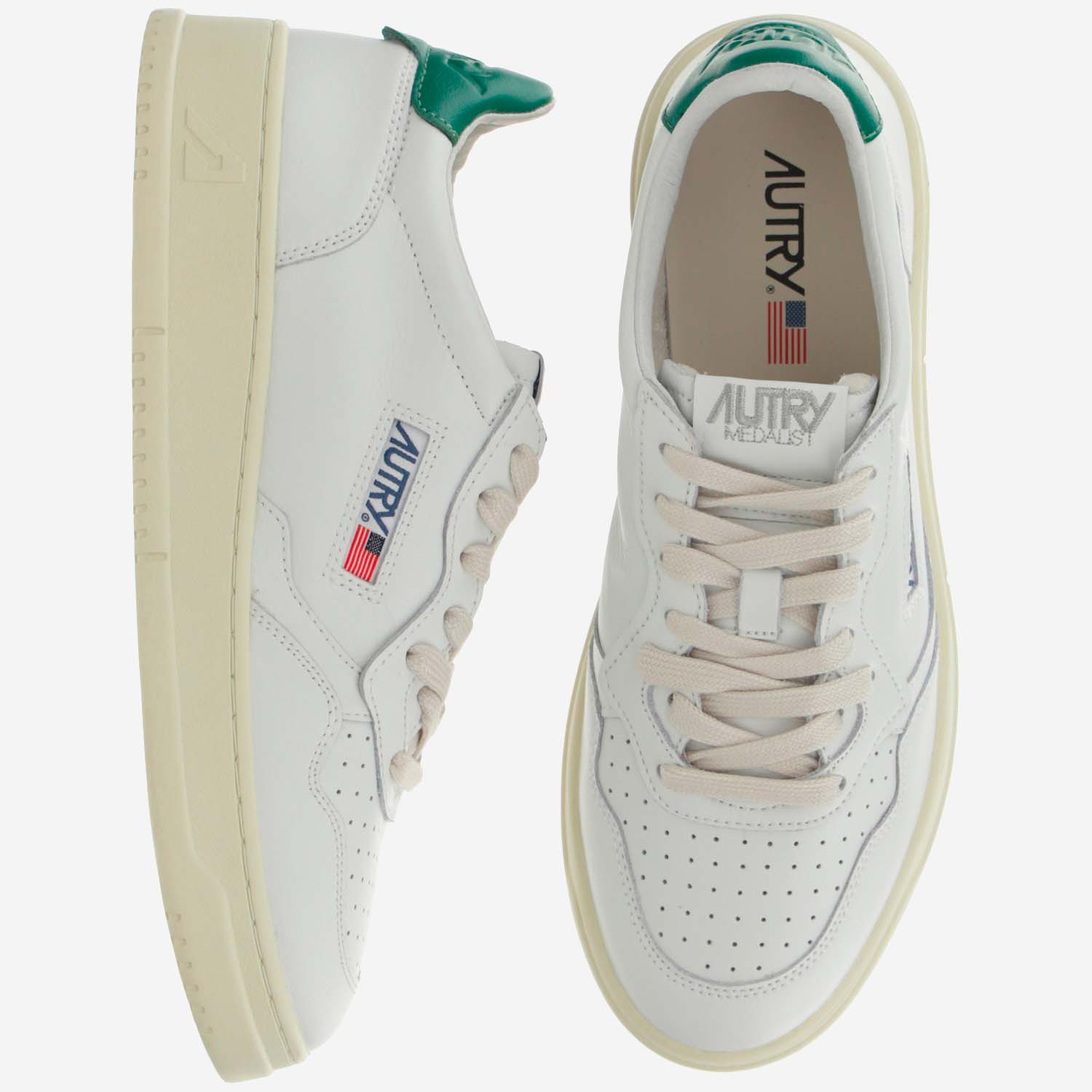 [AUTRY] Sneakers FW26 AULMLL20LEATLEATWHTGREEN