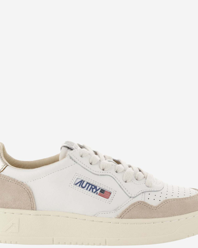[AUTRY] Sneakers FW26 AULWLS75LEATSUEDEWHTGOLD