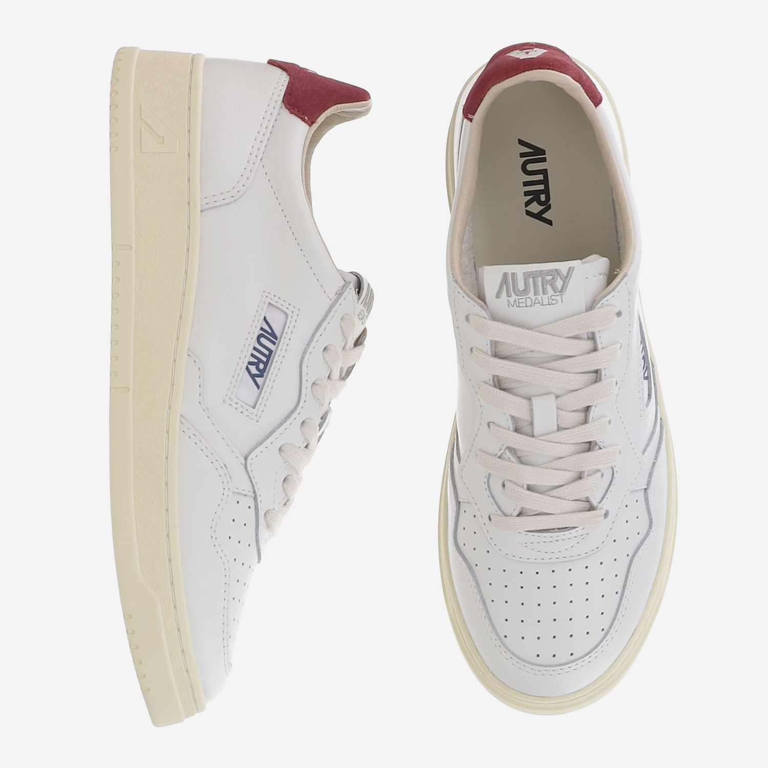 [AUTRY] Sneakers FW26 AULMBJ01LEASUELOGOWHTDEEPCLARET