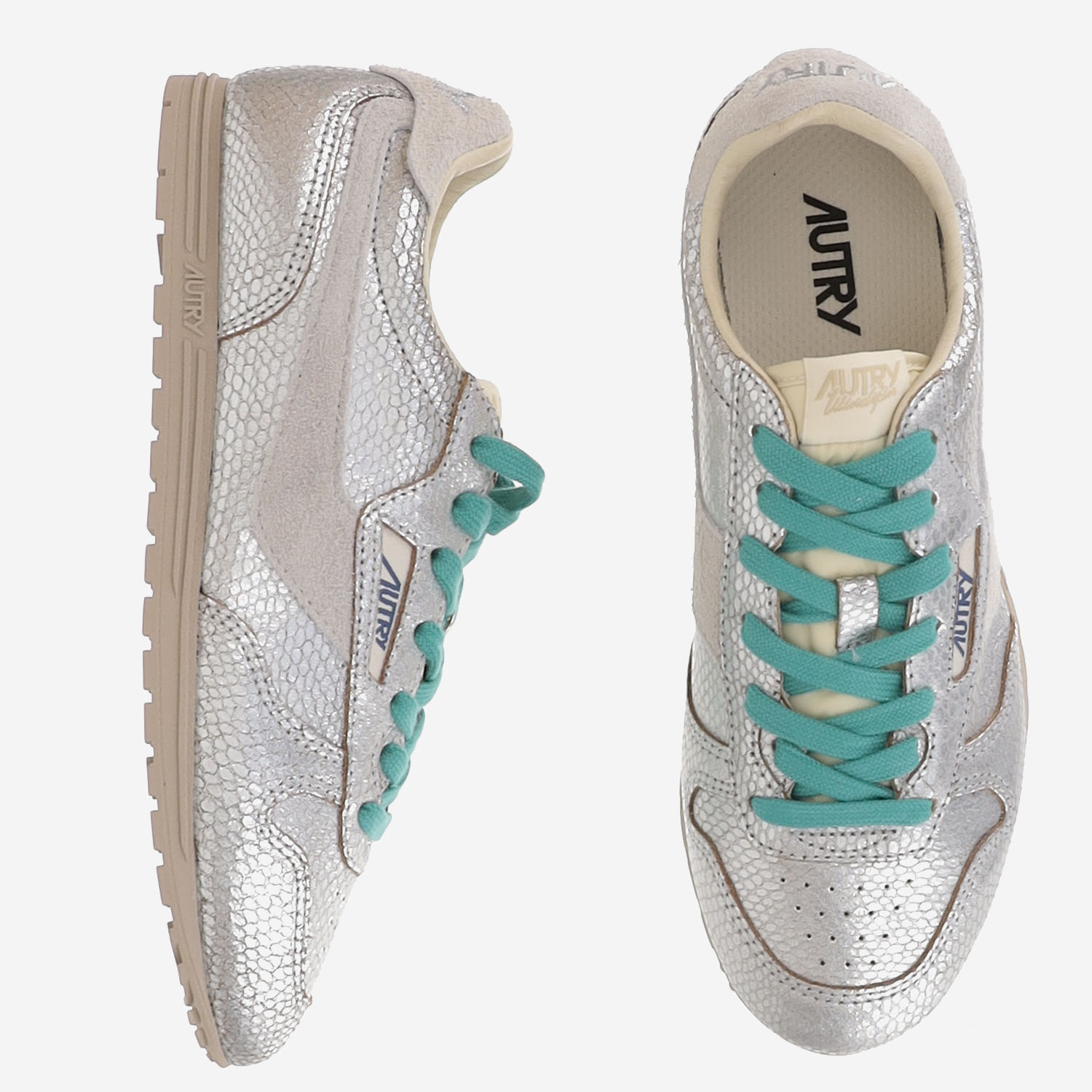[AUTRY] Sneakers FW26 WSLWXA01LEAVIPRINTSILVERWHT
