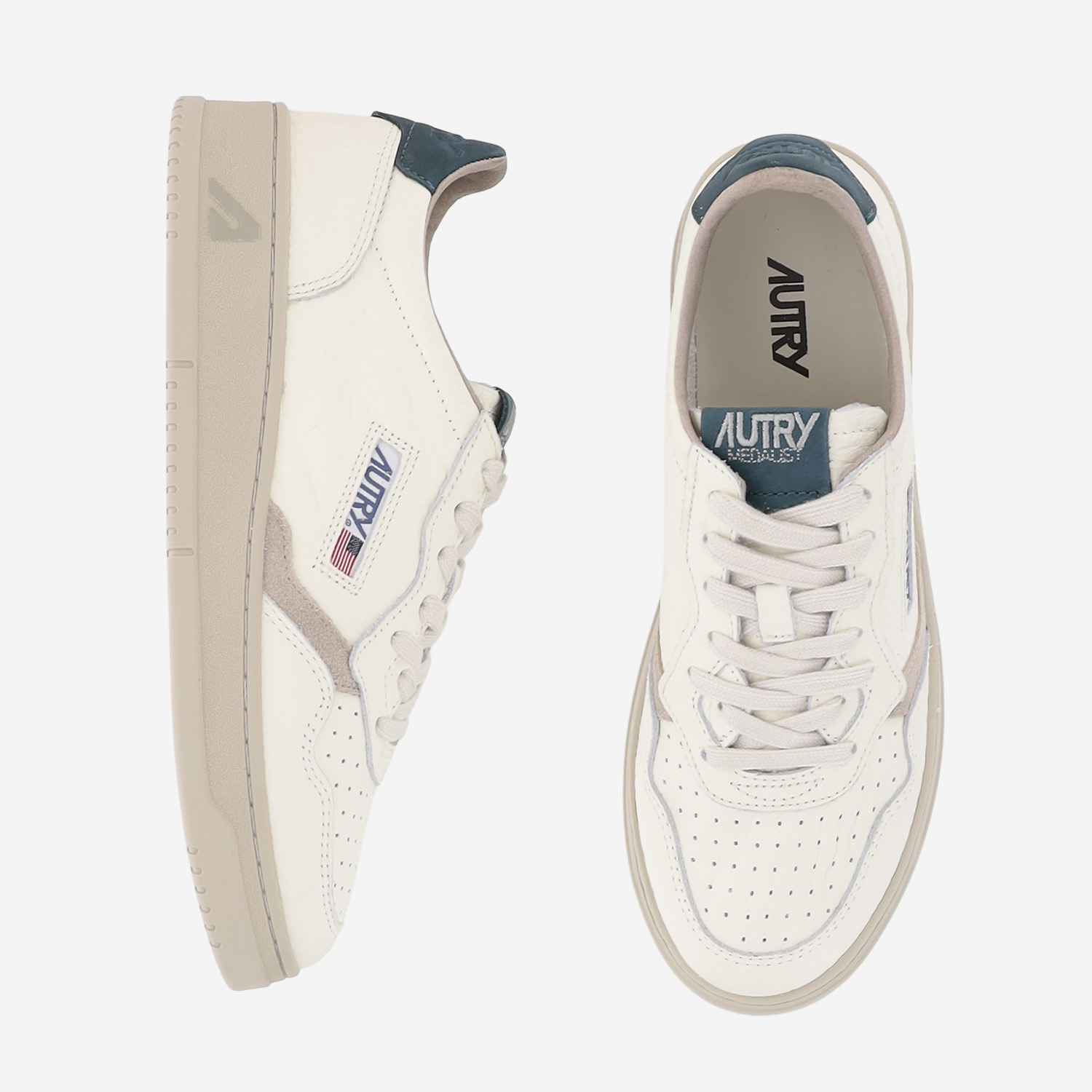 [AUTRY] Sneakers FW26 AULMNE18NBKELESUEDEDARKSEAFEATGRAY