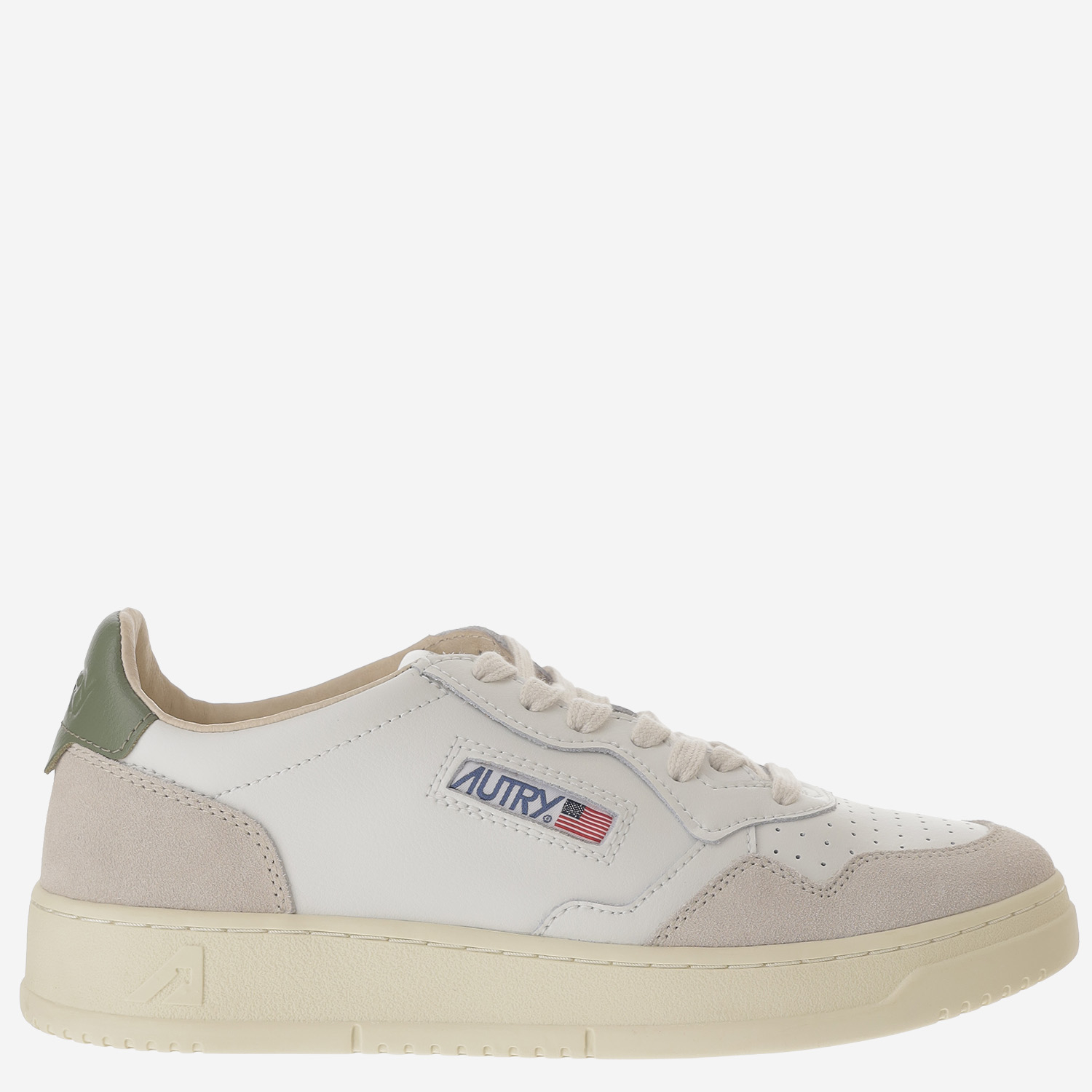 [AUTRY] Sneakers FW26 AULMLS17LEATSUEDEWHTBRONZEGRN