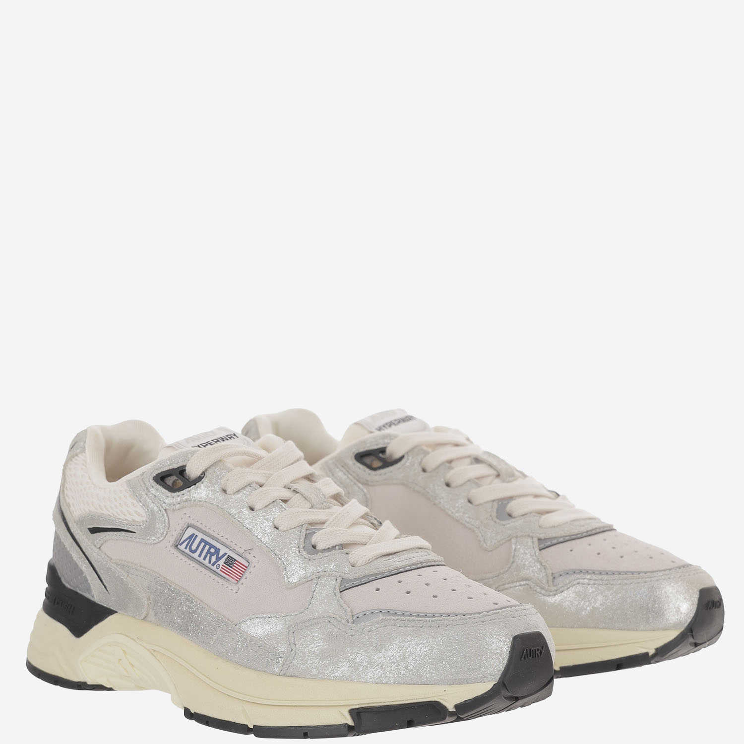 [AUTRY] Sneakers FW26 HYLWBF01LAMSUEMESHSILVWHT