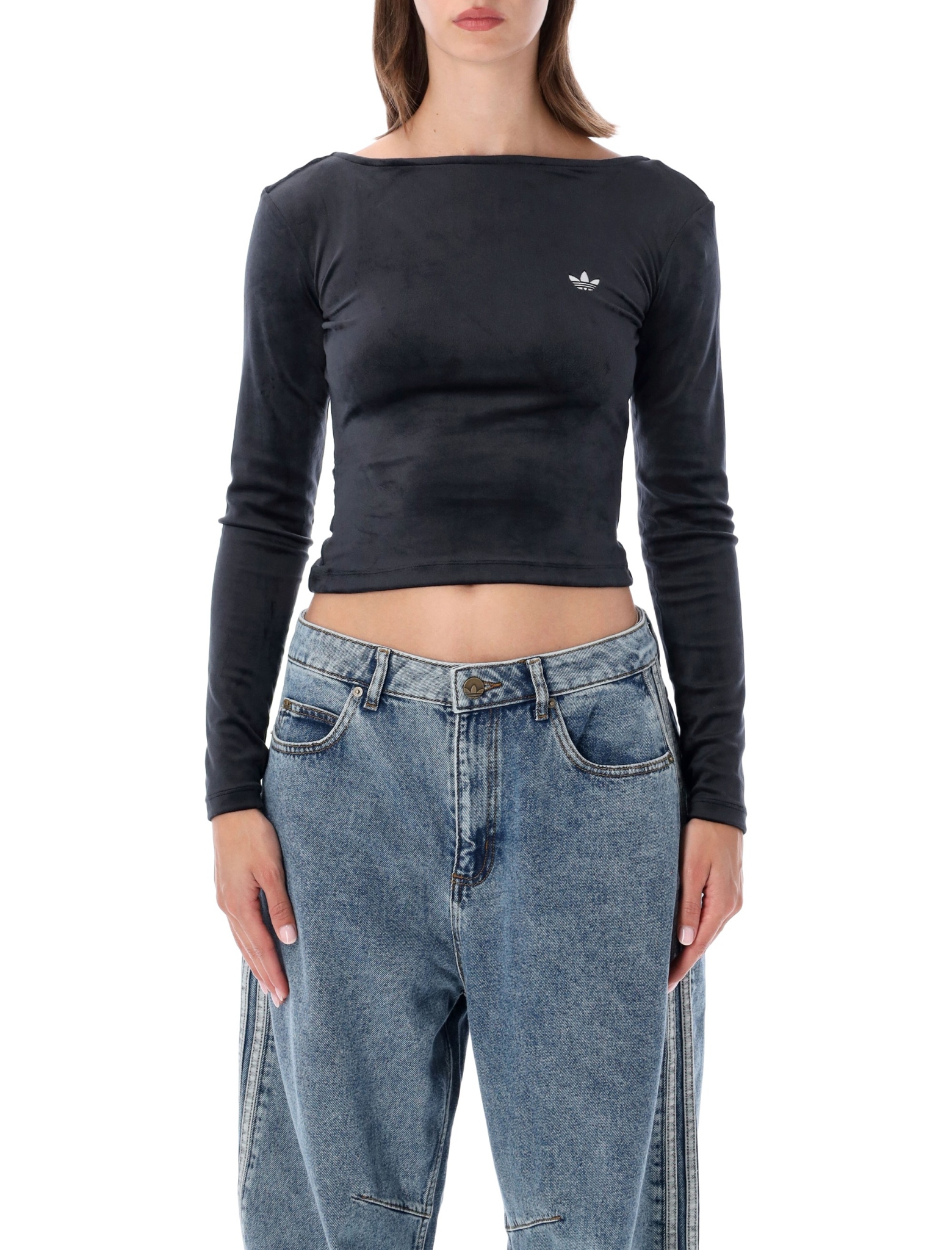 [ADIDAS ORIGINALS] T-shirts Long Sleeve FW26 KQ9257BLACK