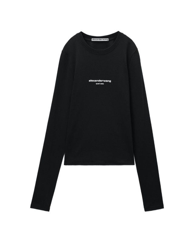 [ALEXANDER WANG] T-shirts Long Sleeve FW26 1CC4261457 001