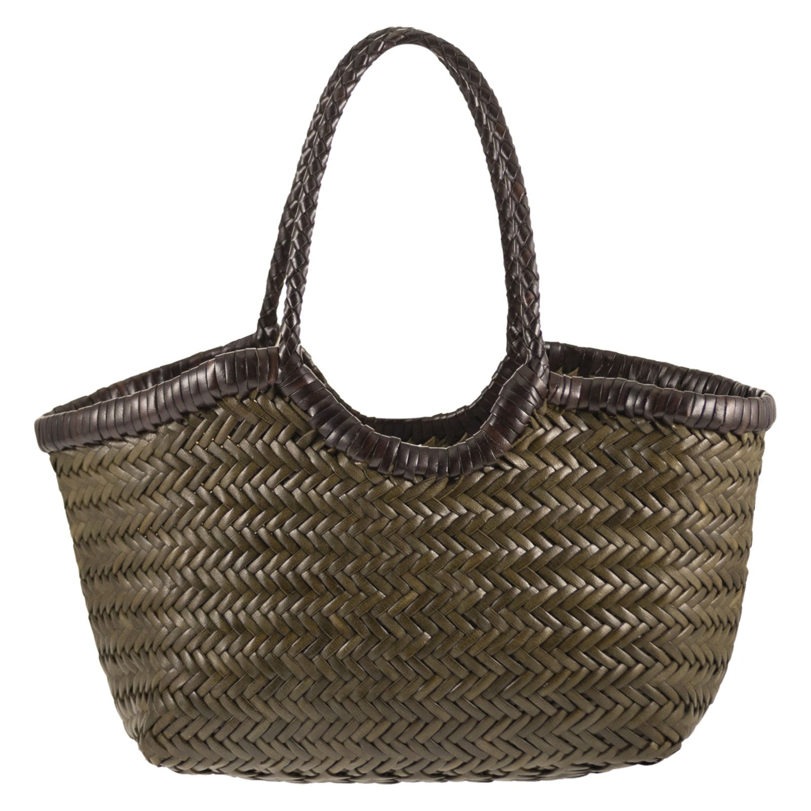 [Dragon] Tote bag CO 8829BI KHAKI/DARK BROWN