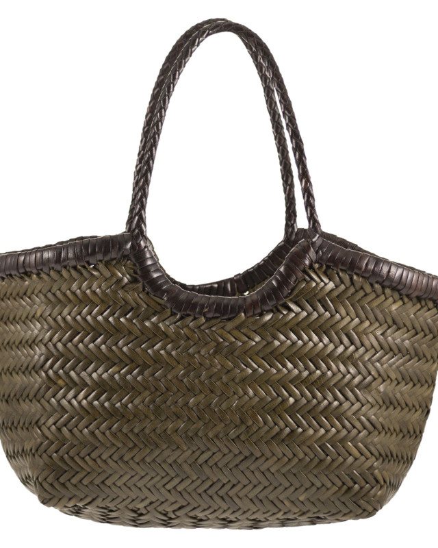 [Dragon] Tote bag CO 8829BI KHAKI/DARK BROWN
