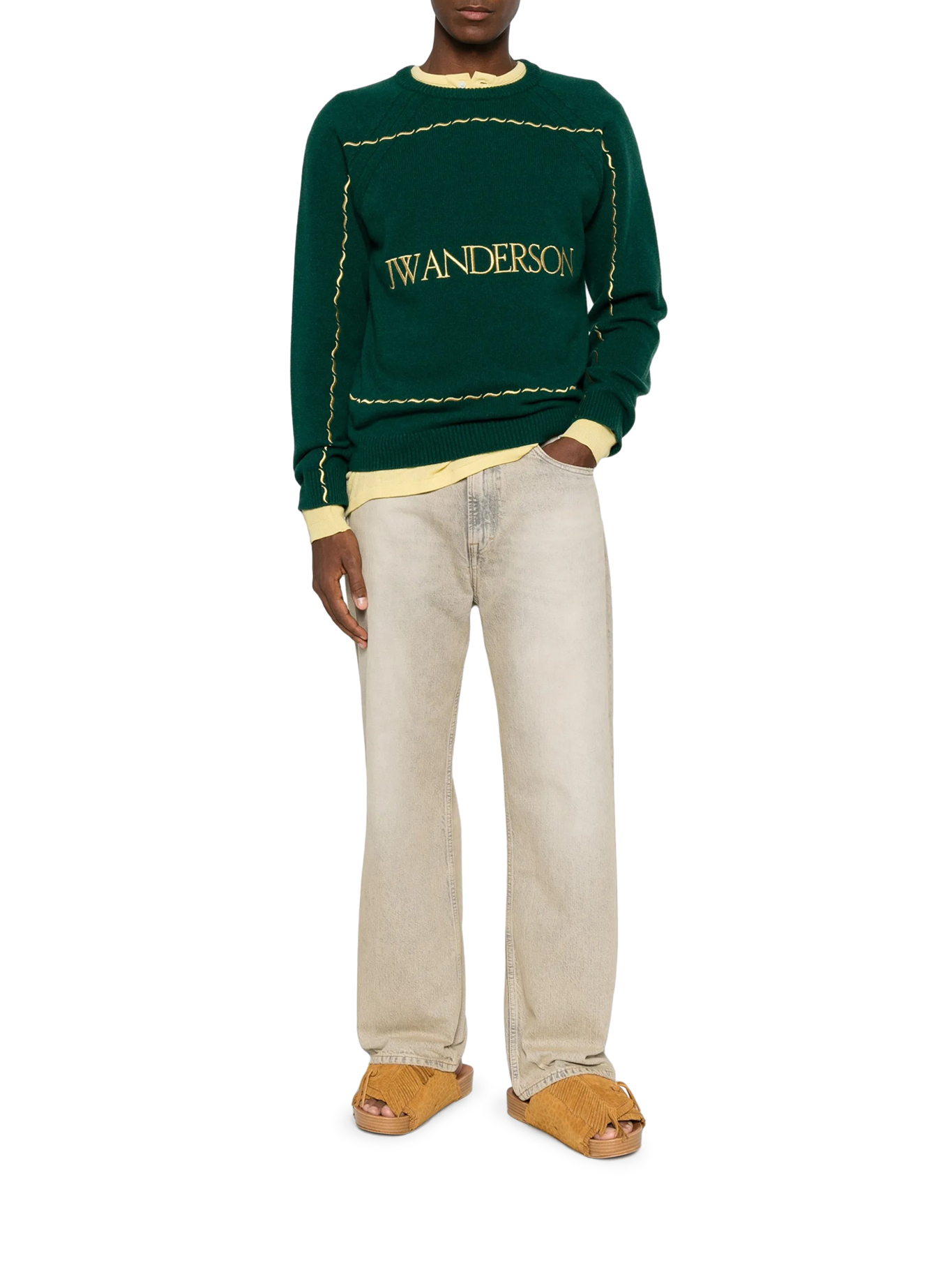 [J.W.Anderson] Knitwear FW26 KW1584YN0471555 PINE
