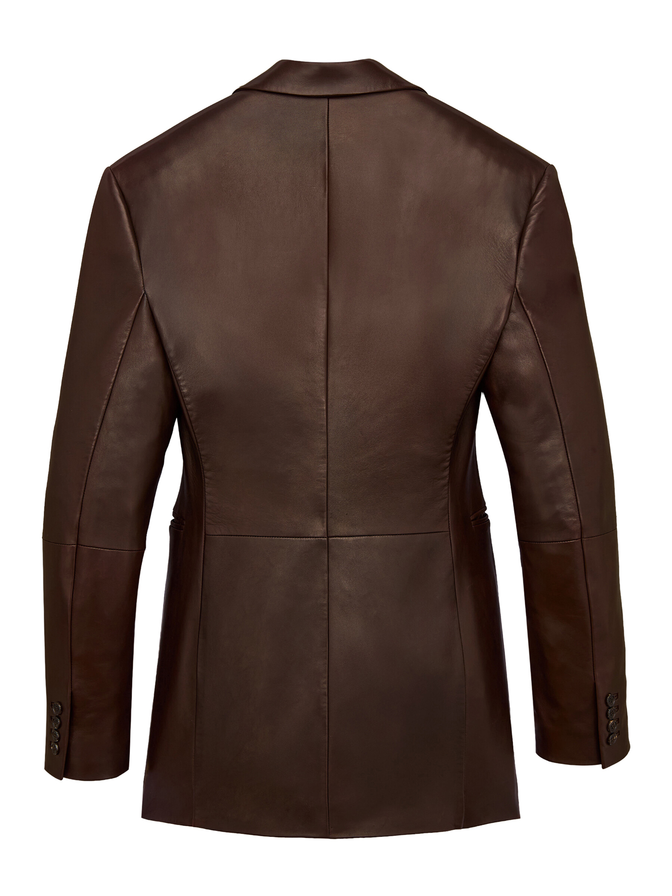 [Saint Laurent] Leather Jacket FW26 A0038GY5OA22820 MARRON FONCE