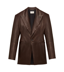 [Saint Laurent] Leather Jacket FW26 A0038GY5OA22820 MARRON FONCE