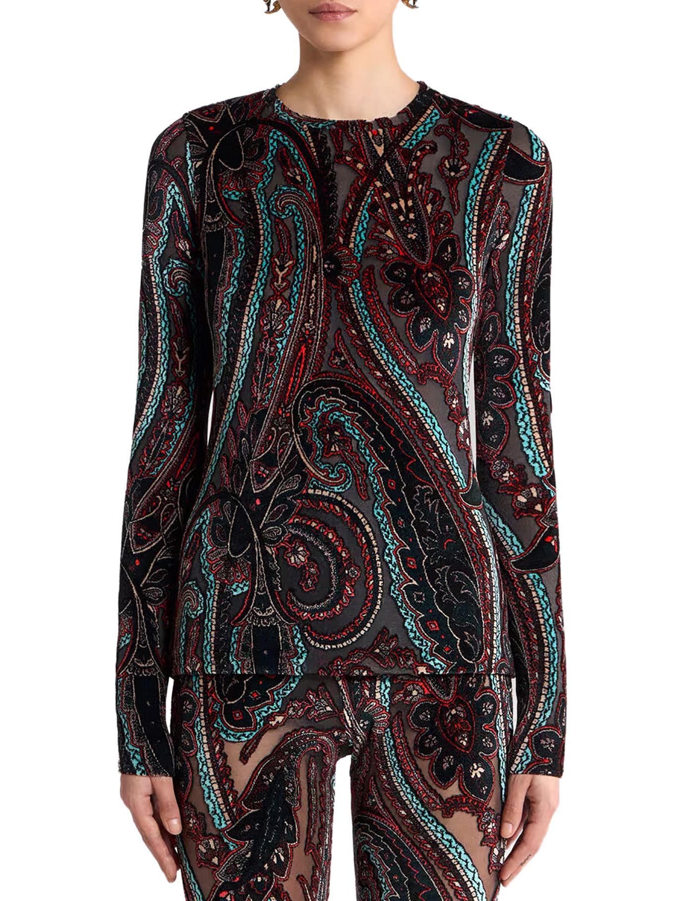 [Etro] T-shirts Long Sleeve FW26 WRJB003999JJD1AS9830 MULTI
