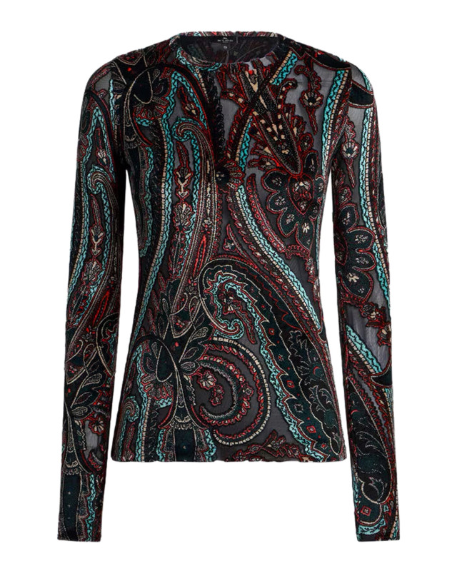 [Etro] T-shirts Long Sleeve FW26 WRJB003999JJD1AS9830 MULTI