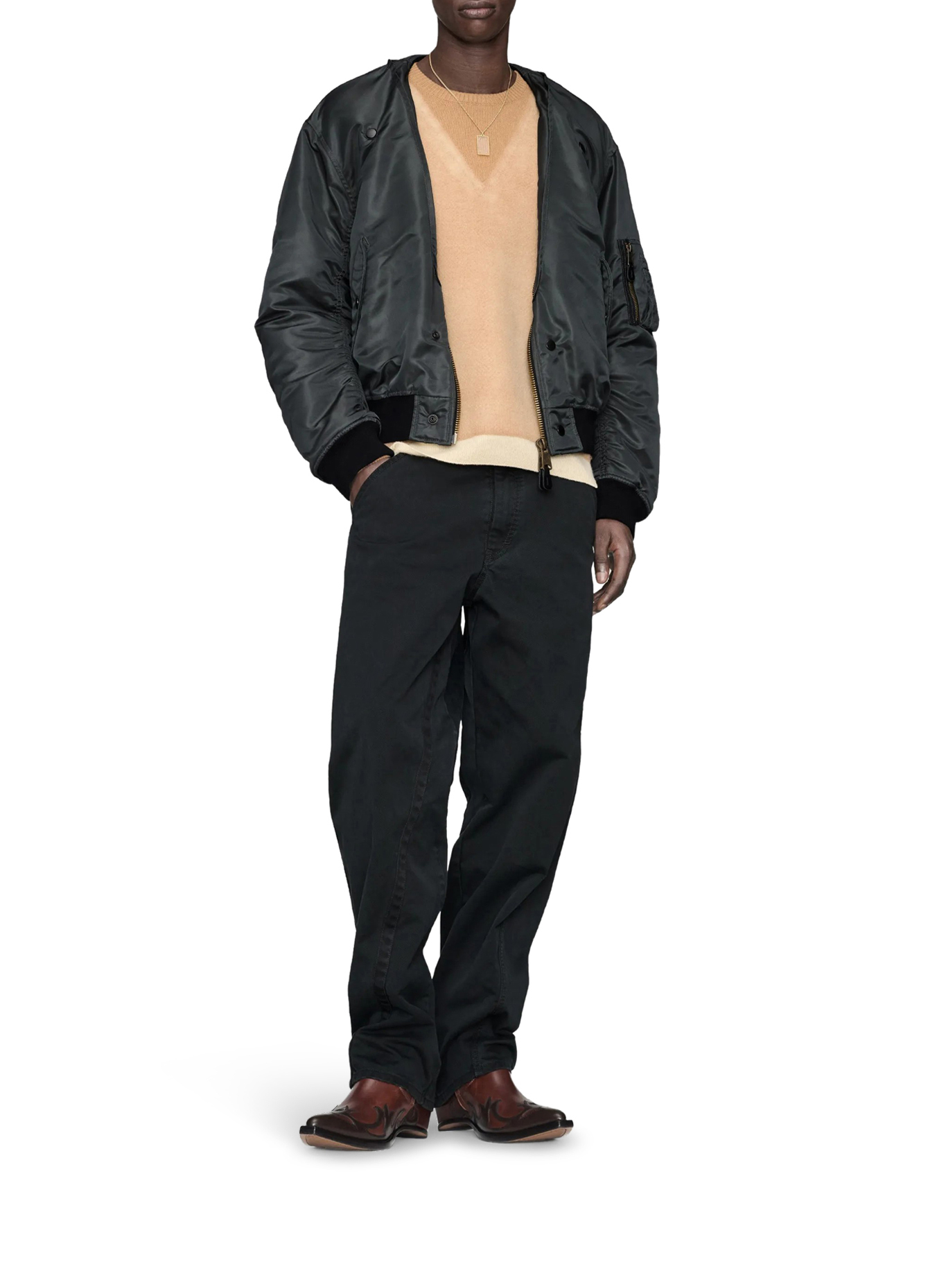 [Maison Margiela] Bomber Jacket FW26 S50AM0662M35923860 DARK GREY