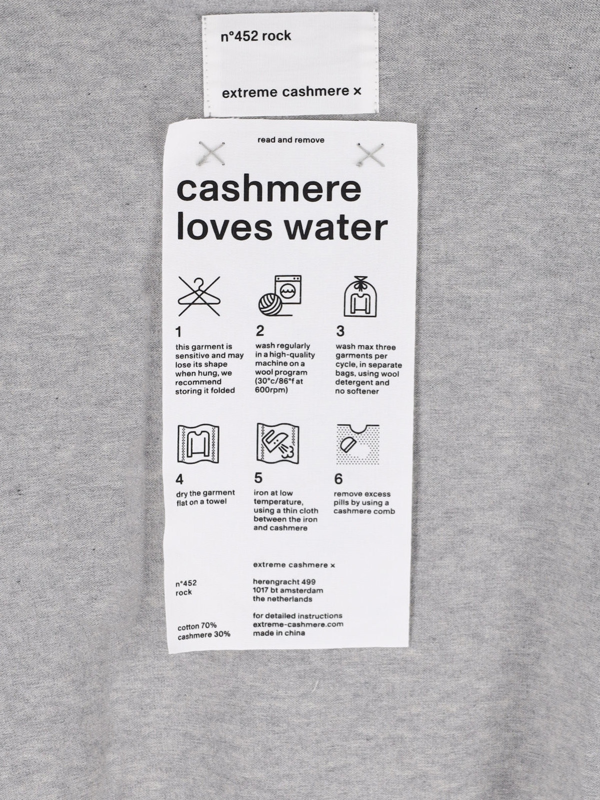 [Extreme Cashmere] Knitwear FW26 ROCKGREY
