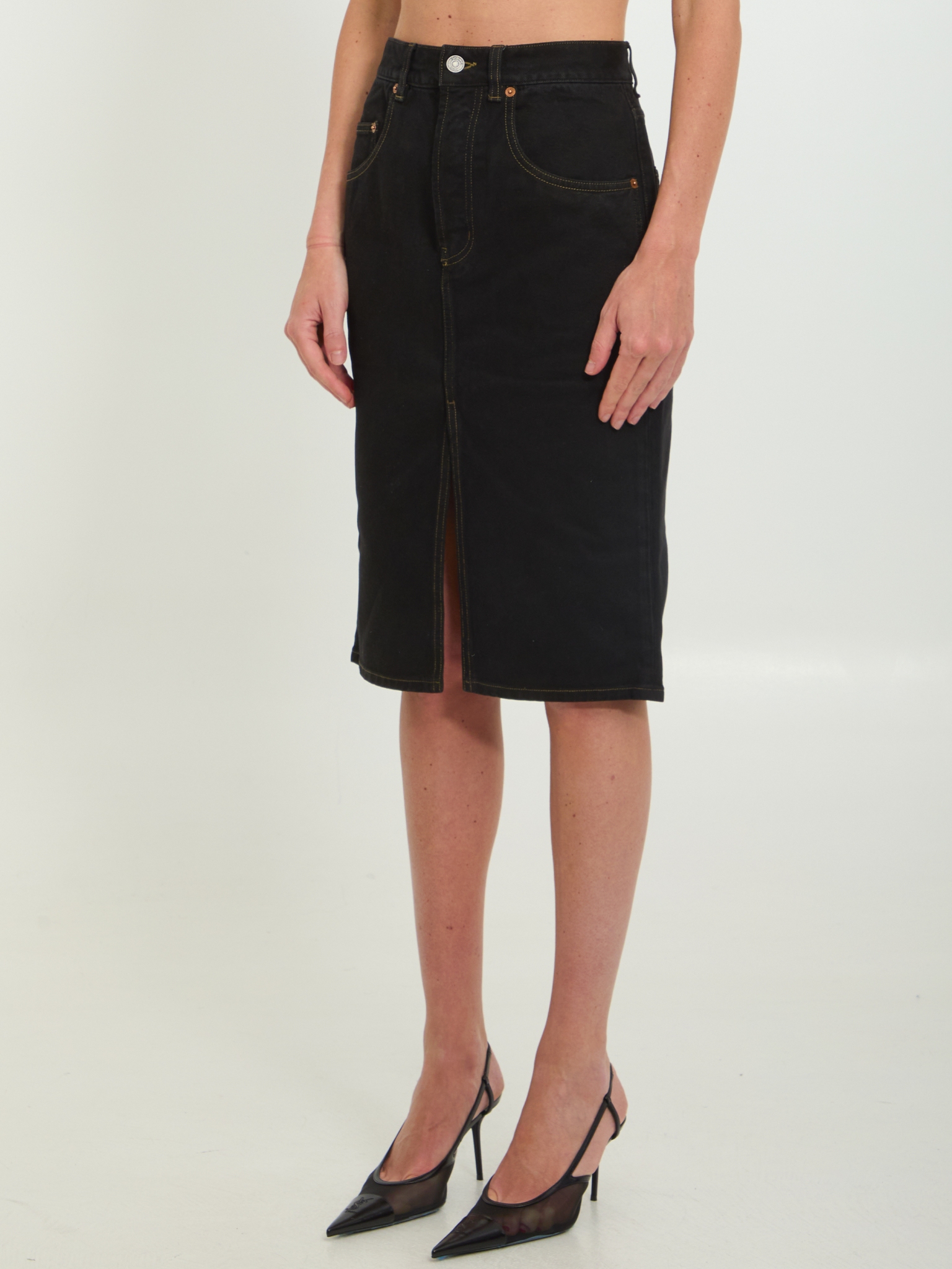 [Saint Laurent] Midi skirt SS26 772260_Y33WC_1299