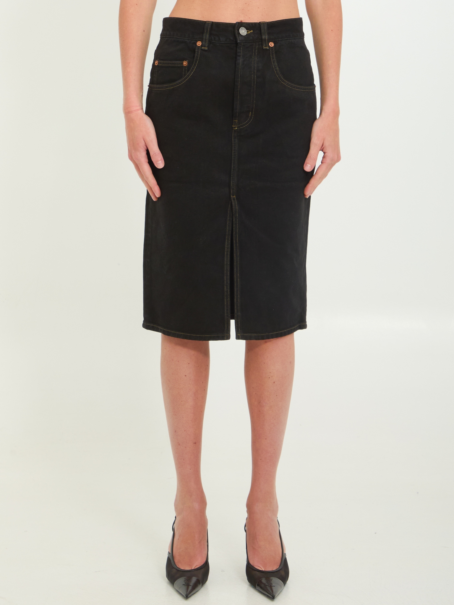 [Saint Laurent] Midi skirt SS26 772260_Y33WC_1299