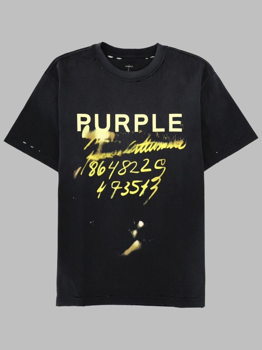 [Purple Brand] T-shirts Short Sleeve FW26 P117_HTBH326BLACK
