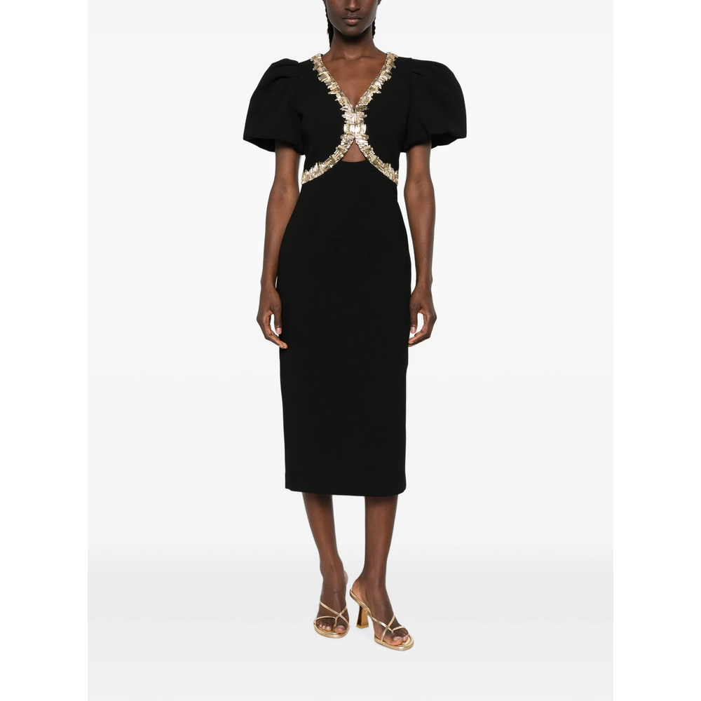 [Rebecca Vallance] Short sleeve dress FW26 2602-1673  BLACK
