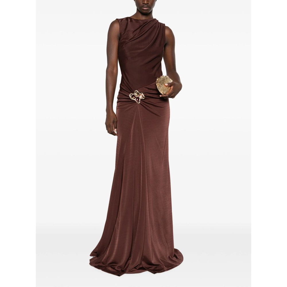 [Rebecca Vallance] Sleeveless dress FW26 2602-1706  CHOCO