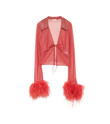 [OSEREE] Blouse FW26 LCF257 LUREX PLUM CORAL