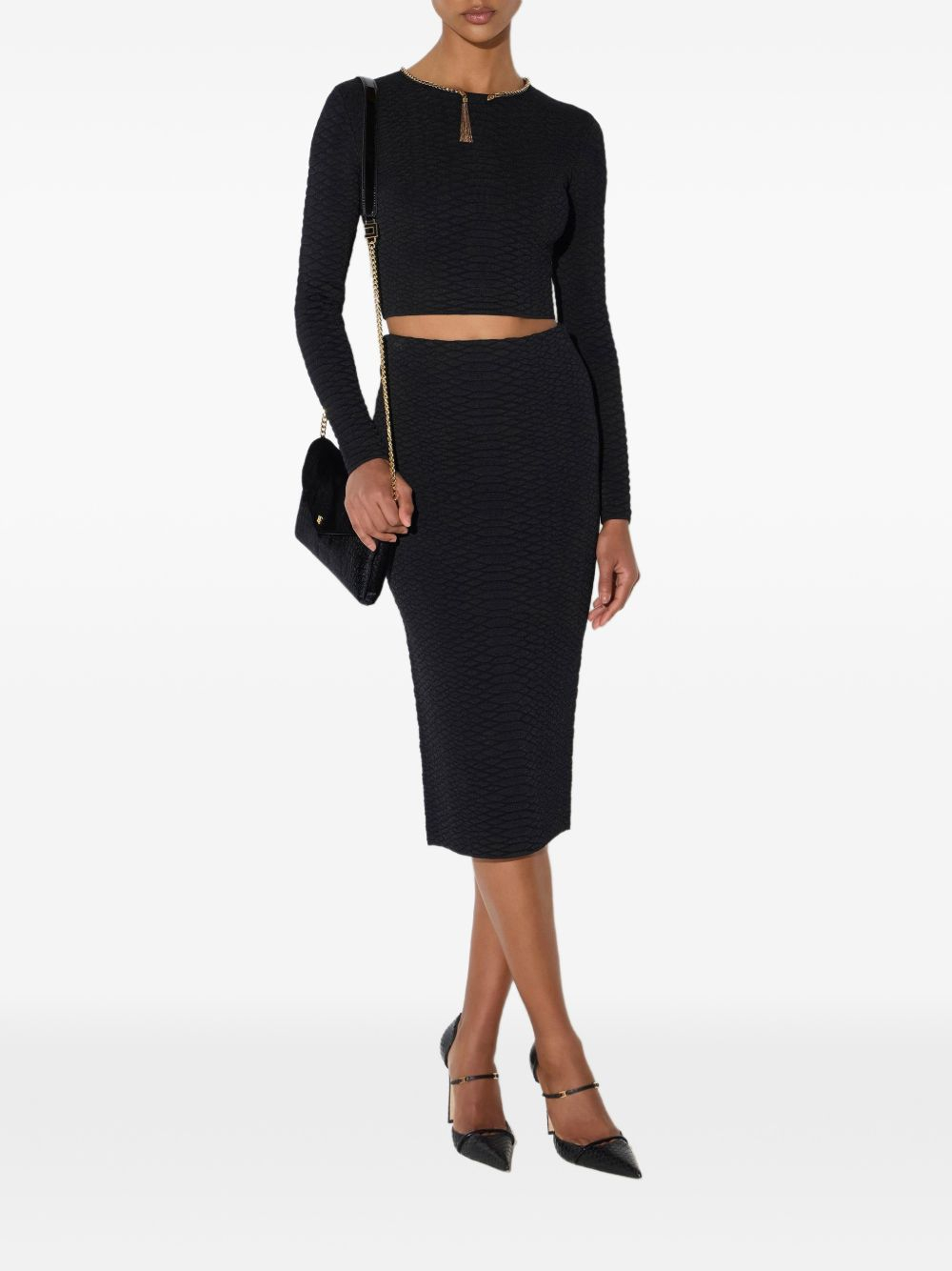 [ELISABETTA FRANCHI] Long skirt FW26 GK10S67E2 110