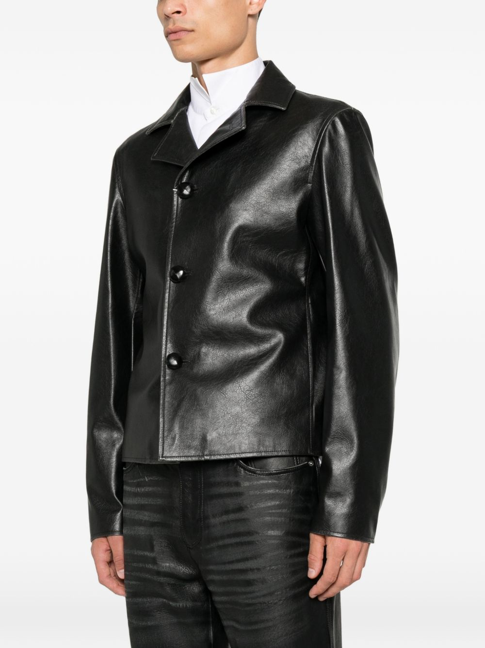 [MM6 Maison Margiela] Leather Jacket FW26 SH0AM0102 M35455 900