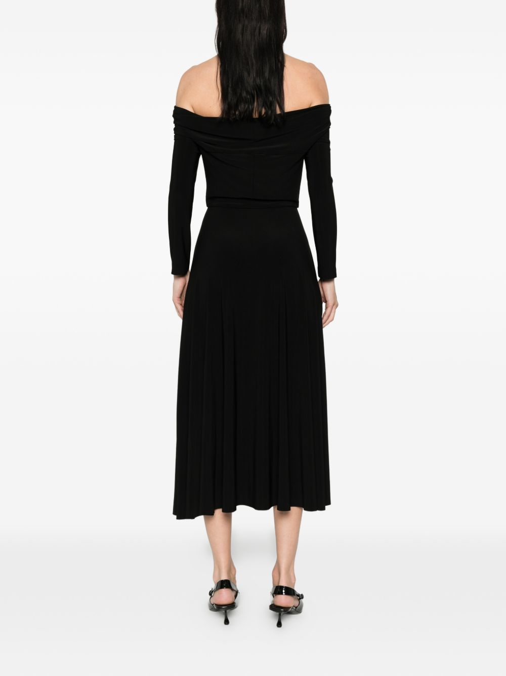 [Norma Kamali] Long sleeve dress FW26 KK1263PLU01001 BLACK