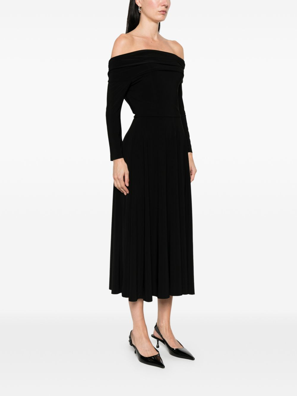 [Norma Kamali] Long sleeve dress FW26 KK1263PLU01001 BLACK