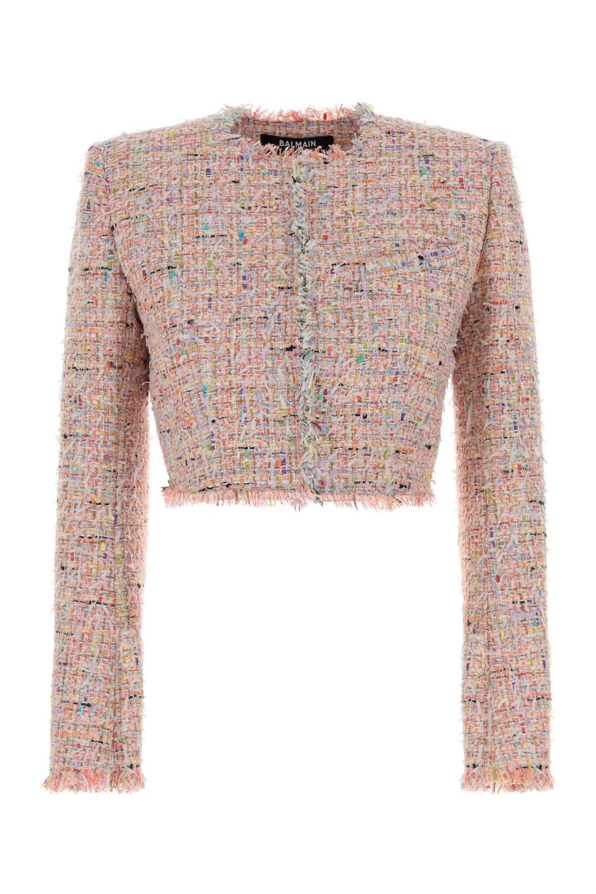 [Balmain] Tweed jacket FW26 HF1SD227XM17 AAA