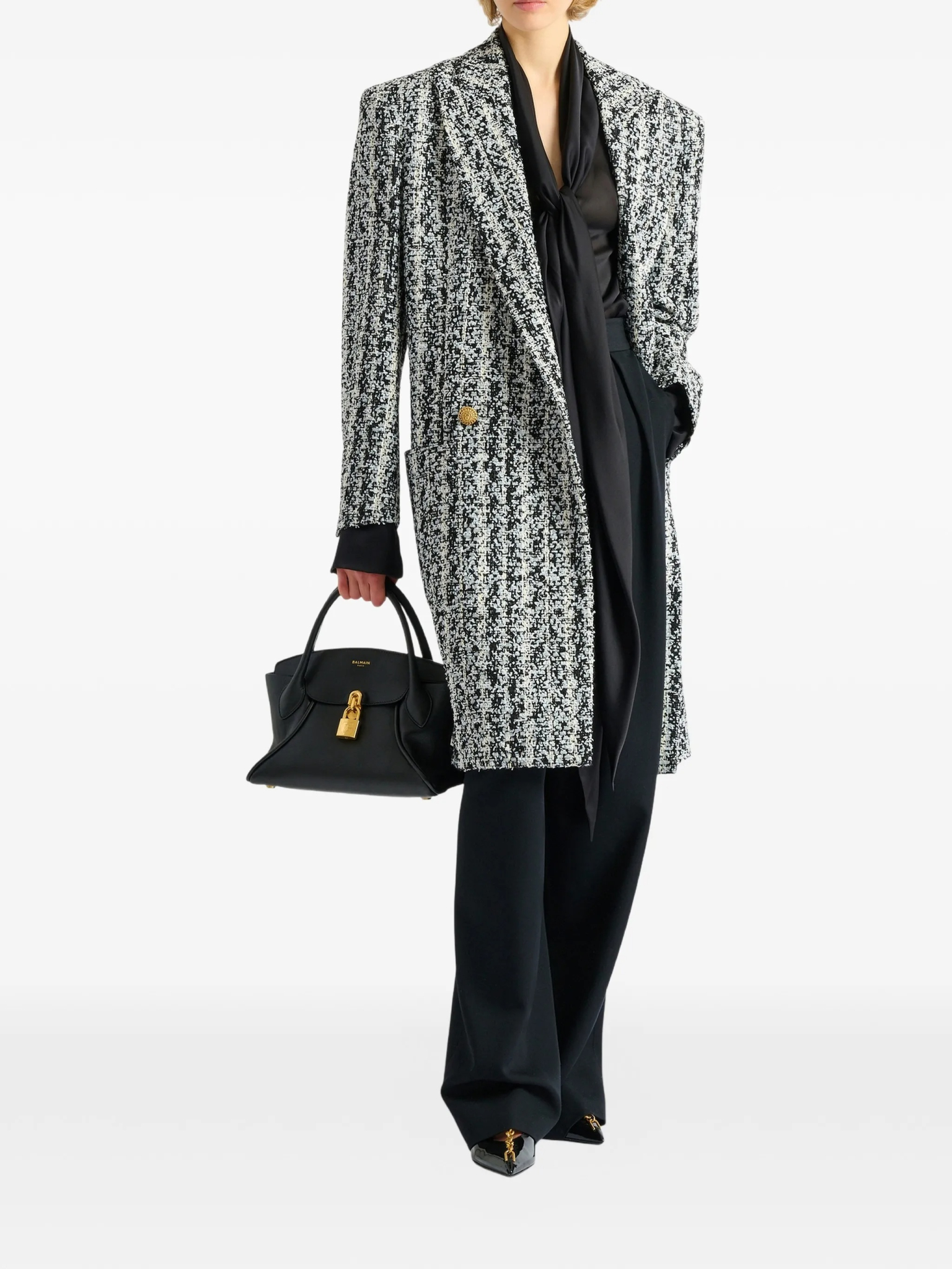 [BALMAIN PARIS] Shirts Long Sleeve FW26 HF1HS490 SB04