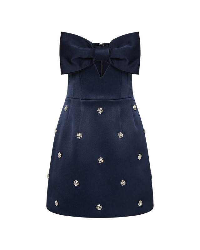 [Rebecca Vallance] Sleeveless dress FW26 2602-1621  NAVY