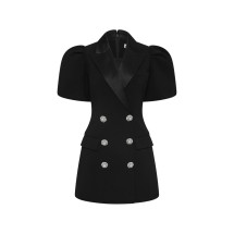[Rebecca Vallance] Short sleeve dress FW26 2602-1847  BLACK