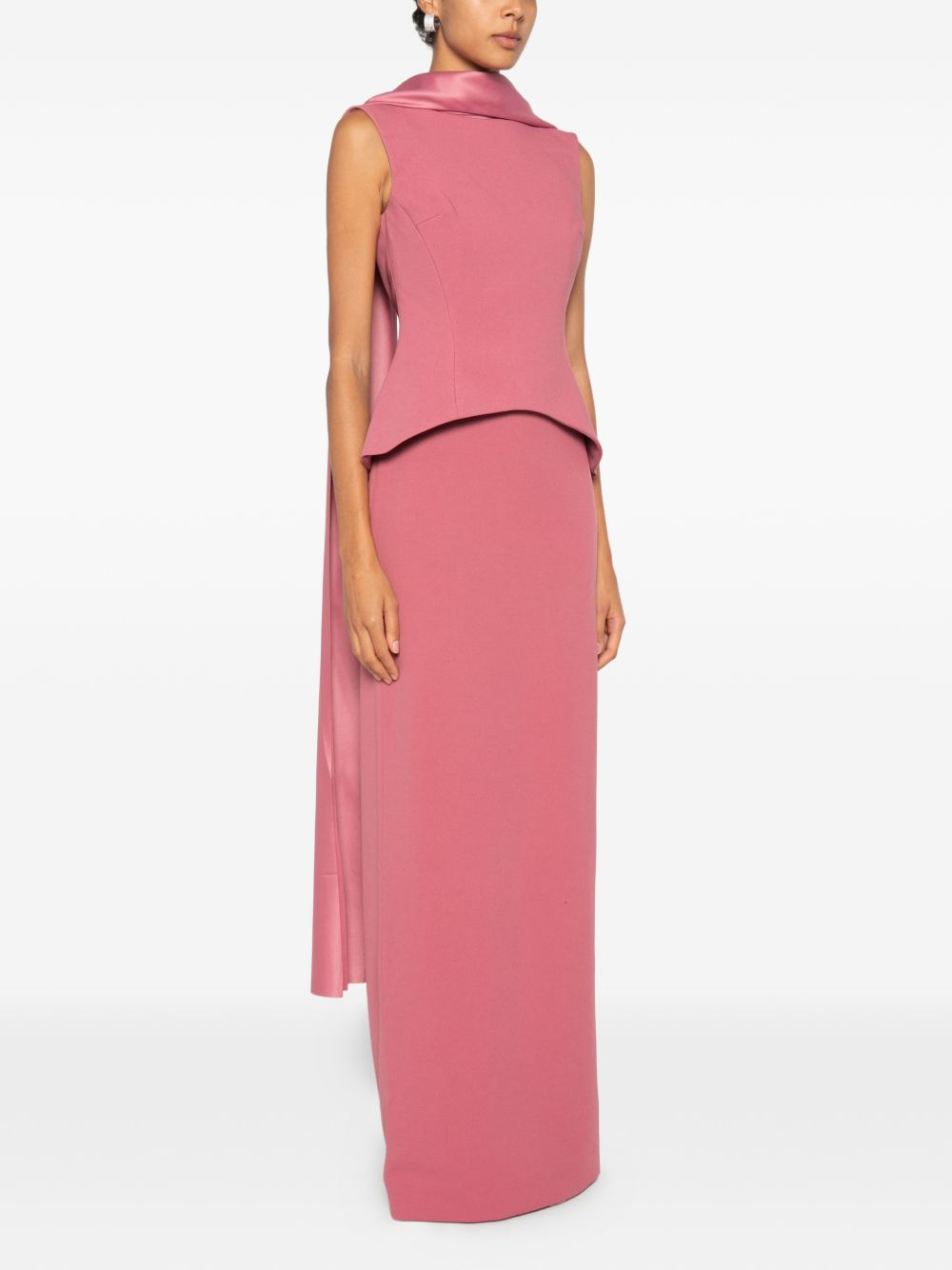 [Solace London] Long sleeve dress FW26 OS48040DARKROSE