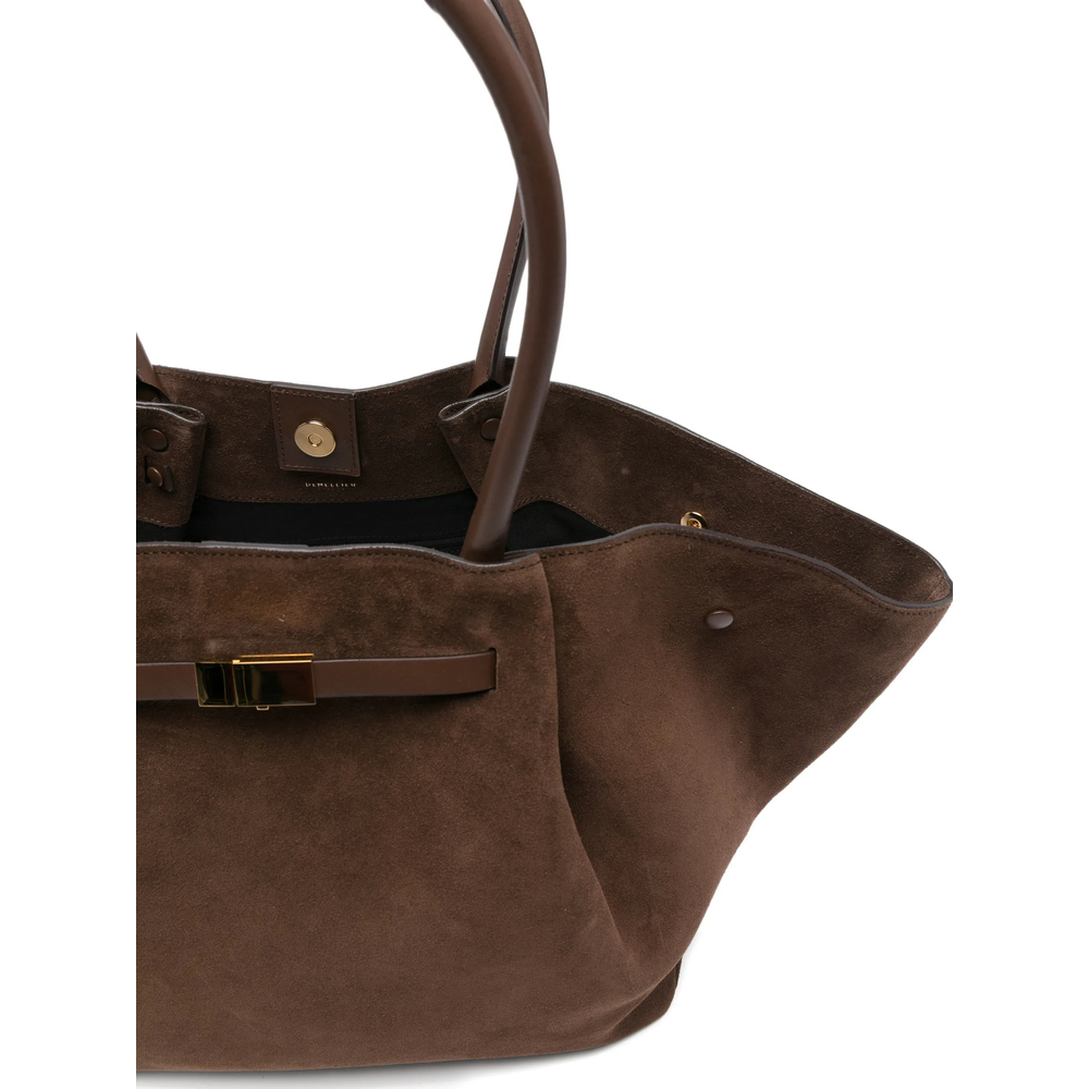 [DEMELLIER] Tote bag FW26 D90 SUEDE NEW YORK MOCHA