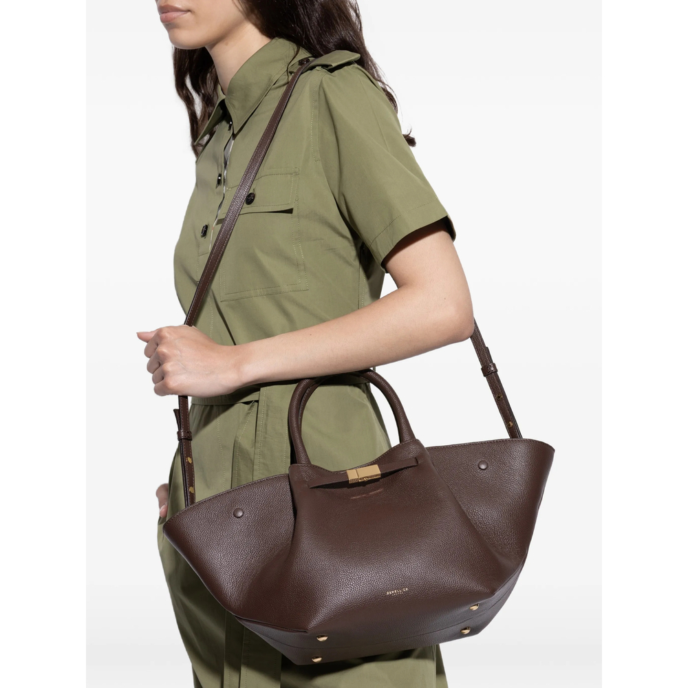 [DEMELLIER] Tote bag FW26 N81 LEATHER MIDI NEW Y MOCHA