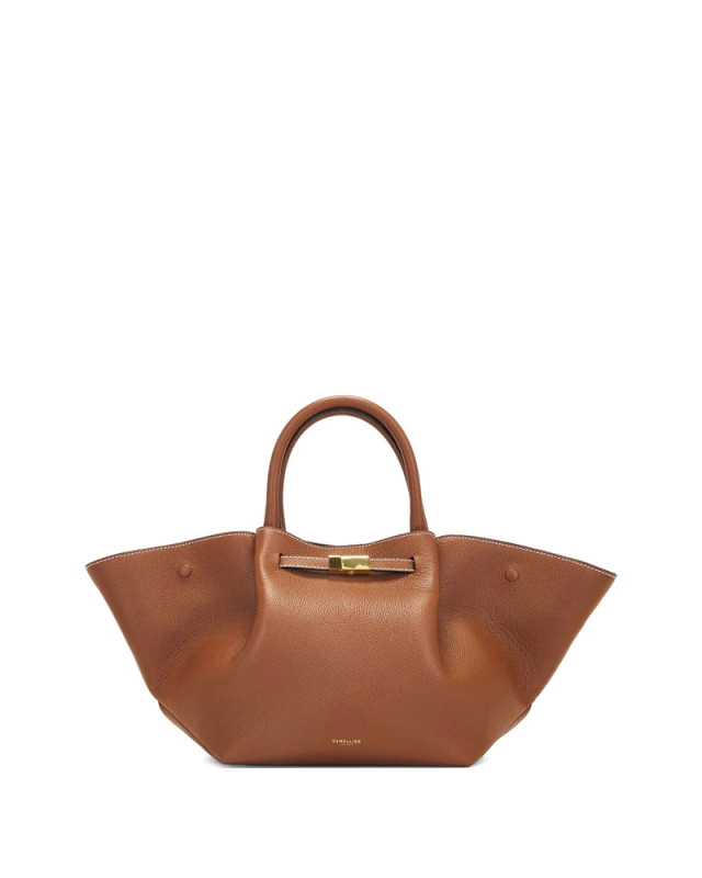 [DEMELLIER] Tote bag FW26 N81 LEATHER MIDI NEW Y TAN