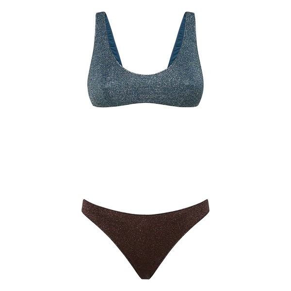 [OSEREE SWIMWEAR] Bikini SS26 LSS205.PEACOCK CHOCOLATE-PEACOCK CHOCOLATE