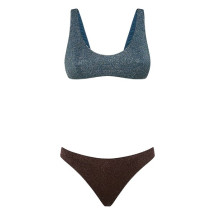 [OSEREE SWIMWEAR] Bikini SS26 LSS205.PEACOCK CHOCOLATE-PEACOCK CHOCOLATE