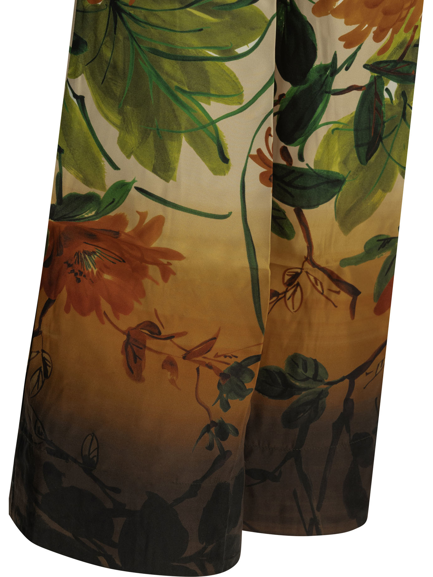 [Samantha Sung] Pants SS26 PIGIAMA PANTORIENTAL FLOWER OMBRECAMEL