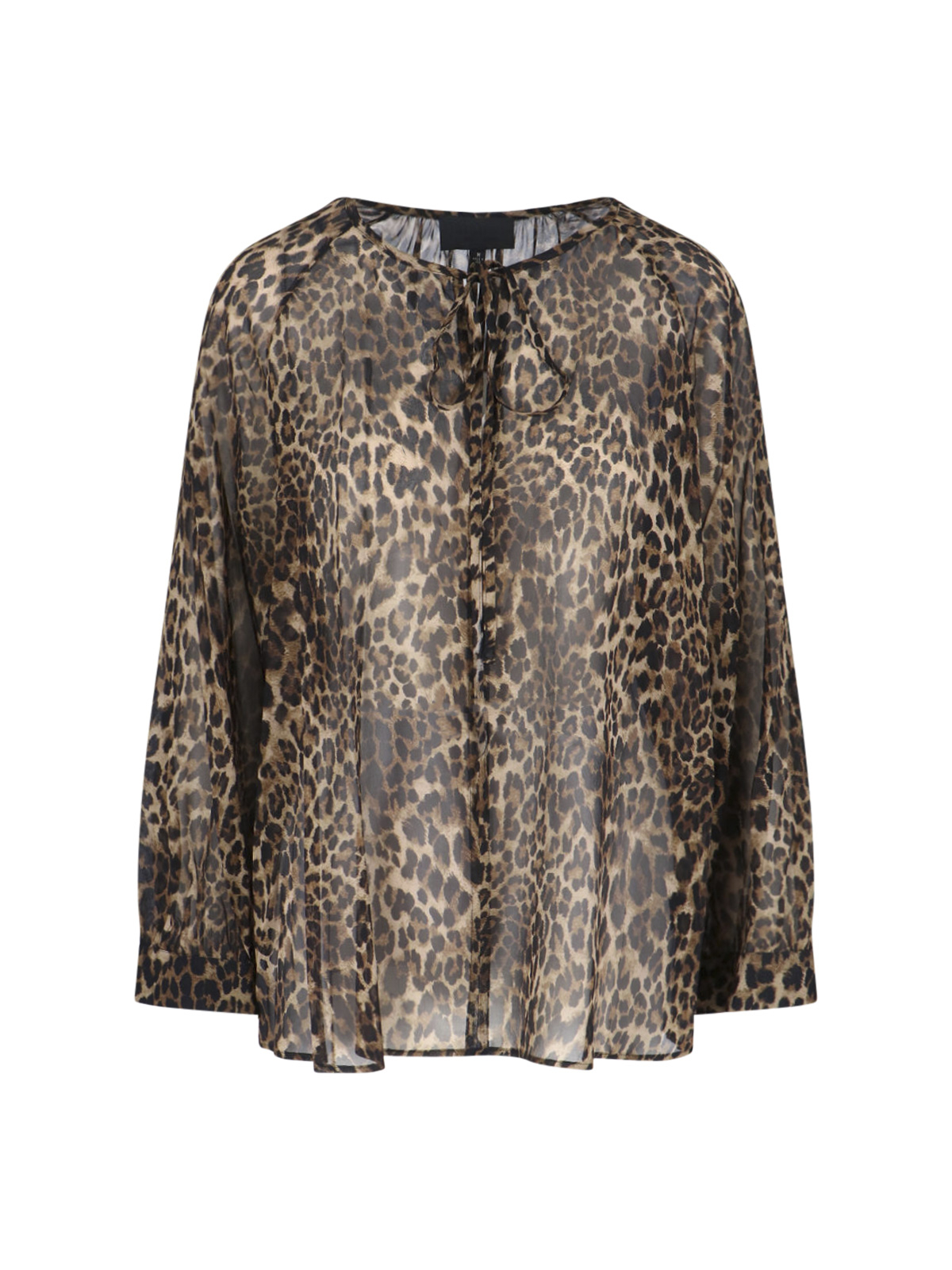 [Nili Lotan] Shirts Long Sleeve SS26 561 W1722VINTAGE LEOPARD PRINT