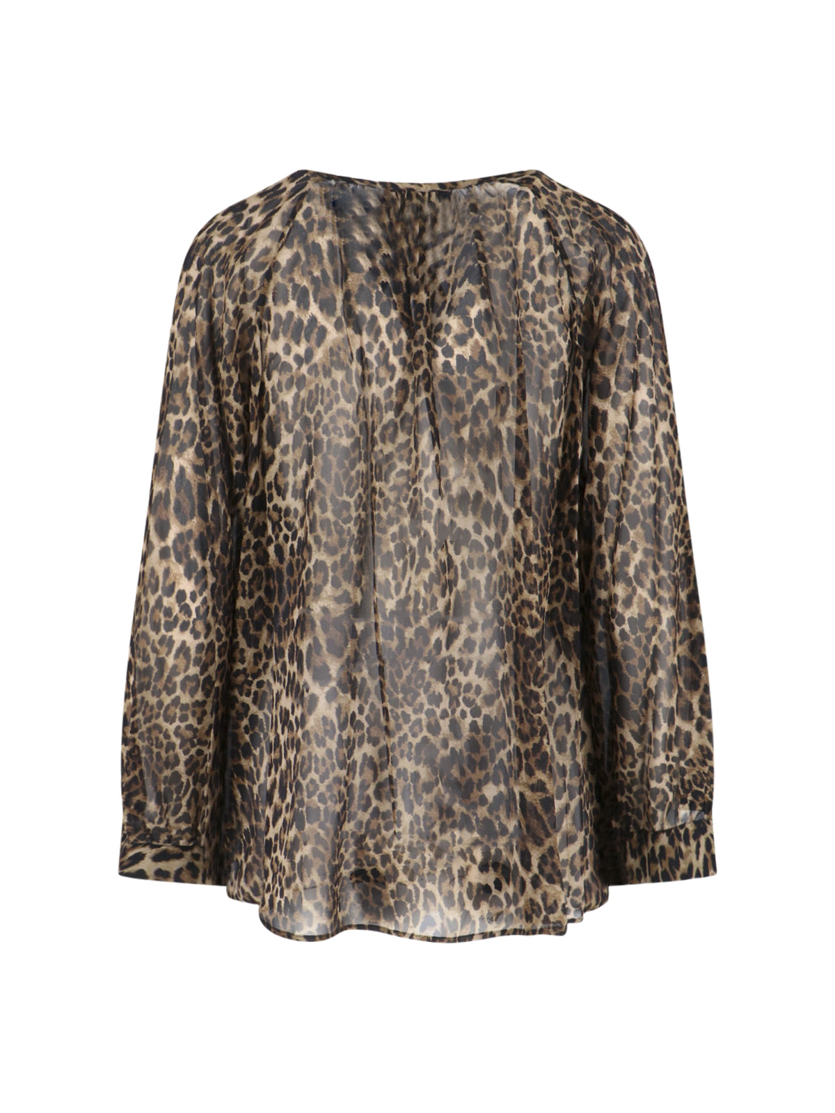 [Nili Lotan] Shirts Long Sleeve SS26 561 W1722VINTAGE LEOPARD PRINT